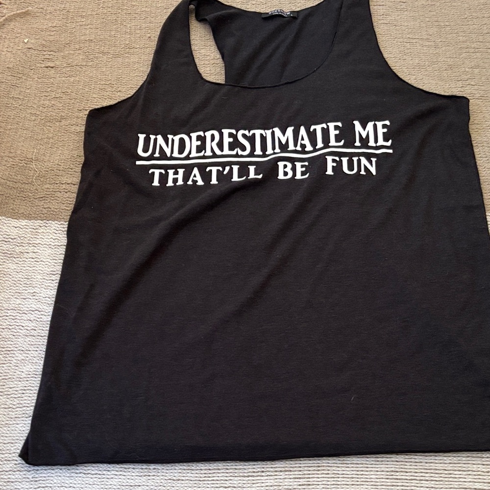 Black Graphic Tank Top